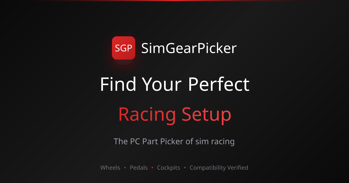SimGearPicker - Find Your Perfect Sim Racing Setup